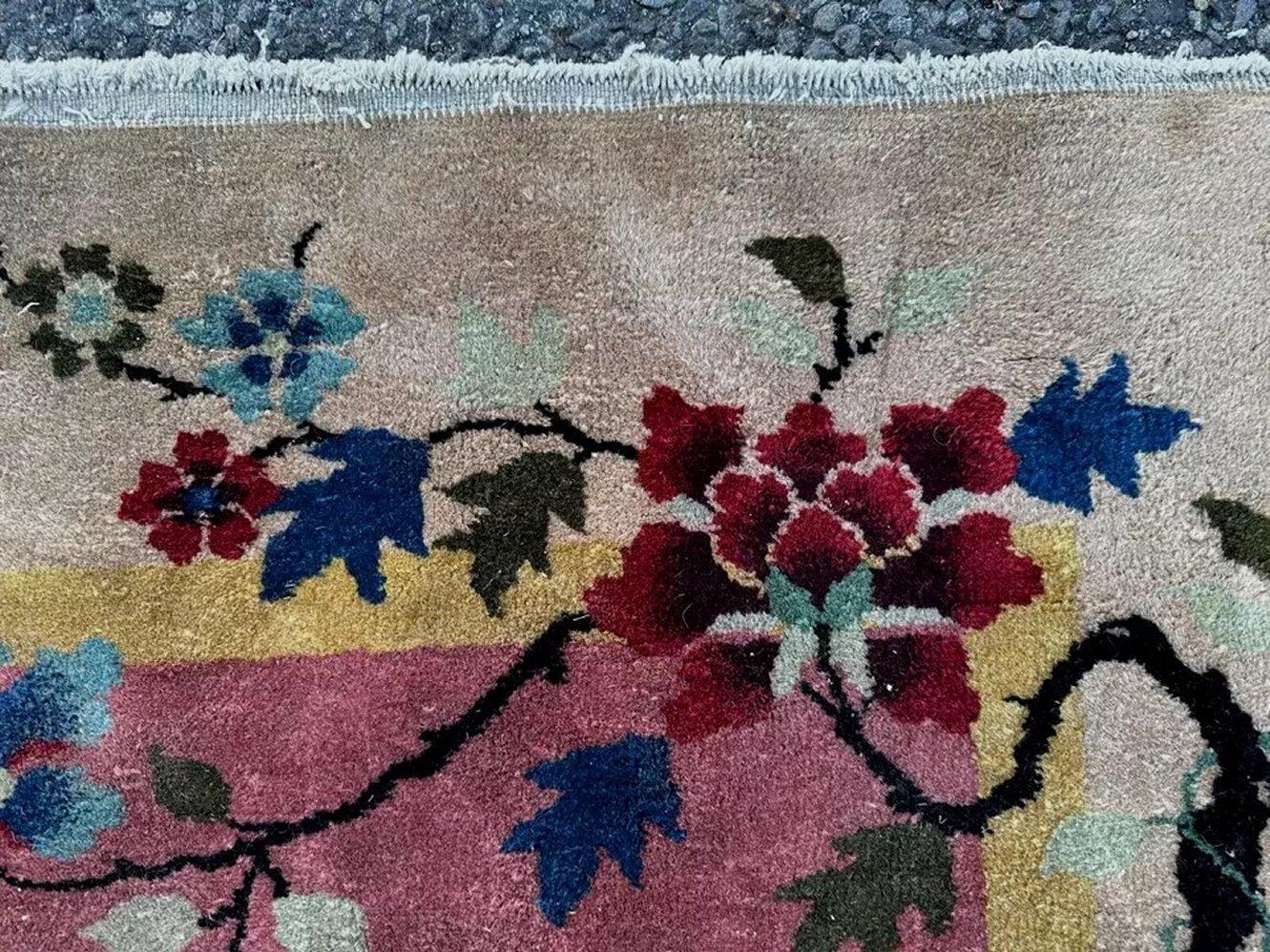 ANTIQUE ART DECO Chinese Oriental Rug  - 80