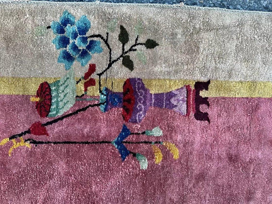 ANTIQUE ART DECO Chinese Oriental Rug  - 80