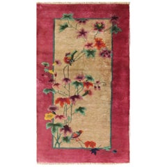 Antique Art Deco Chinese Oriental Rug, Magnificent Painting