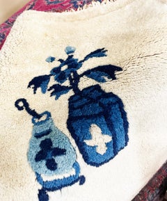 Antique Art Deco Chinese Peking pictorial Rug