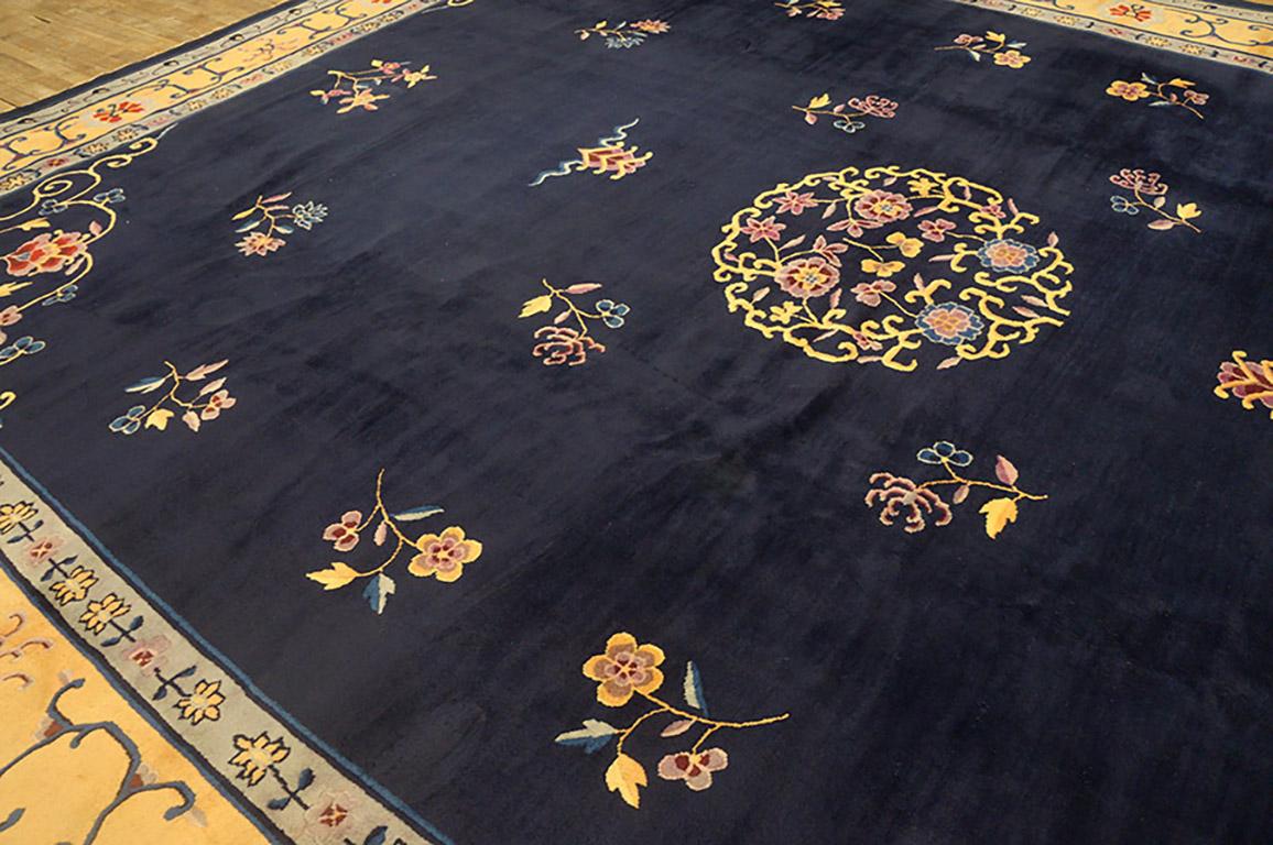 Début du 20ème siècle Tapis chinois de Pékin des années 1920 ( 12' x 15'4