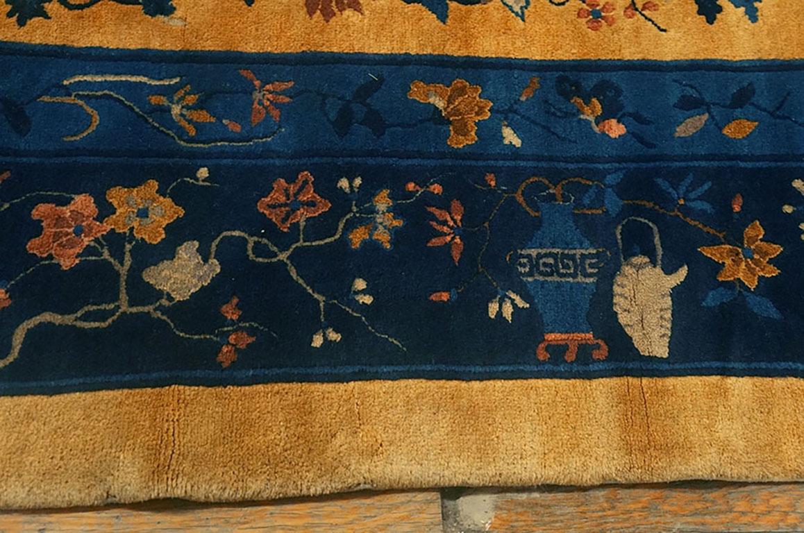 Wool 1920s Chinese Art Deco Carpet ( 12'2