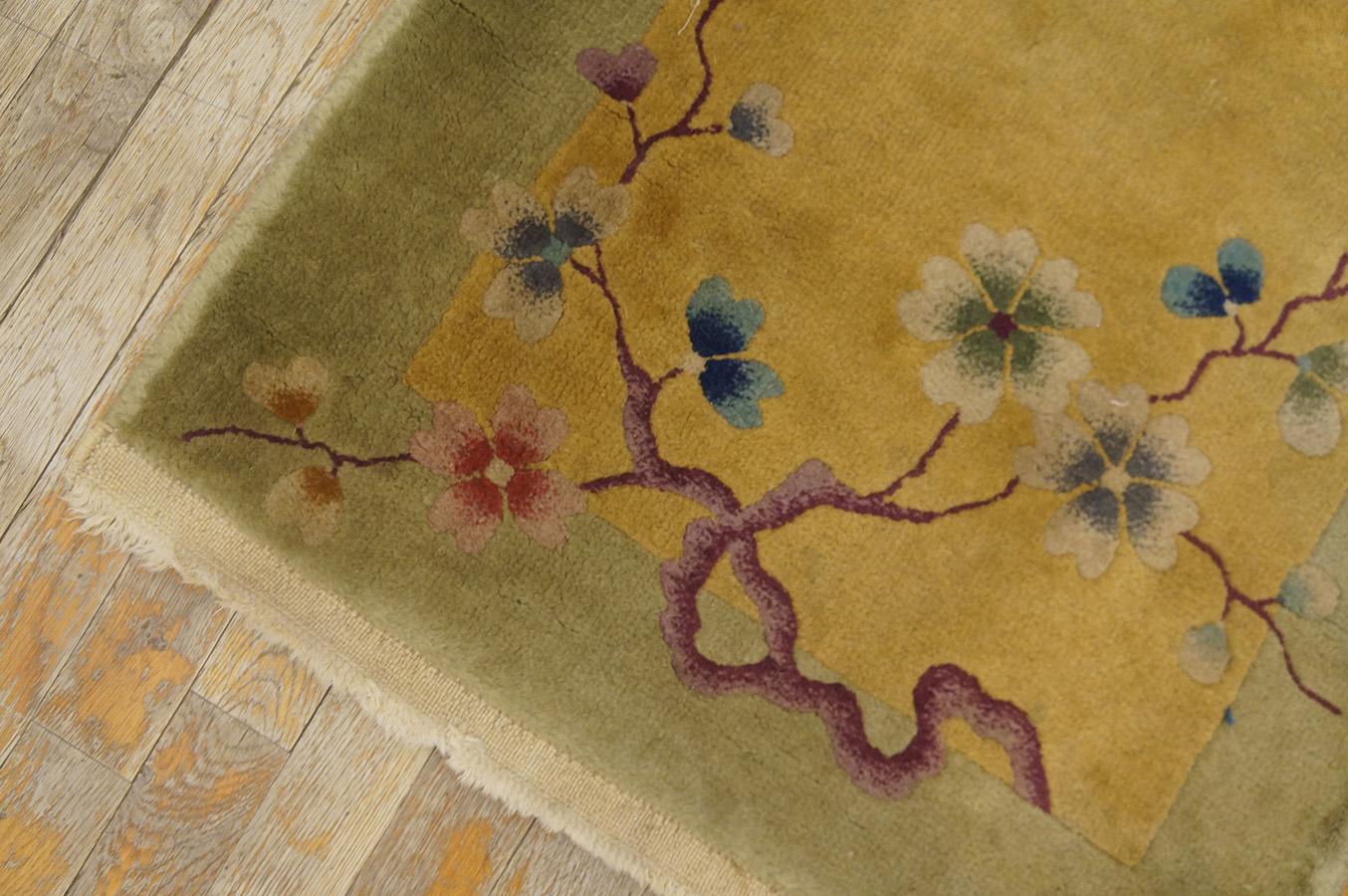 1920s Chinese Art Deco Carpet ( 2' x 3' - 60 x 90 ) For Sale 5