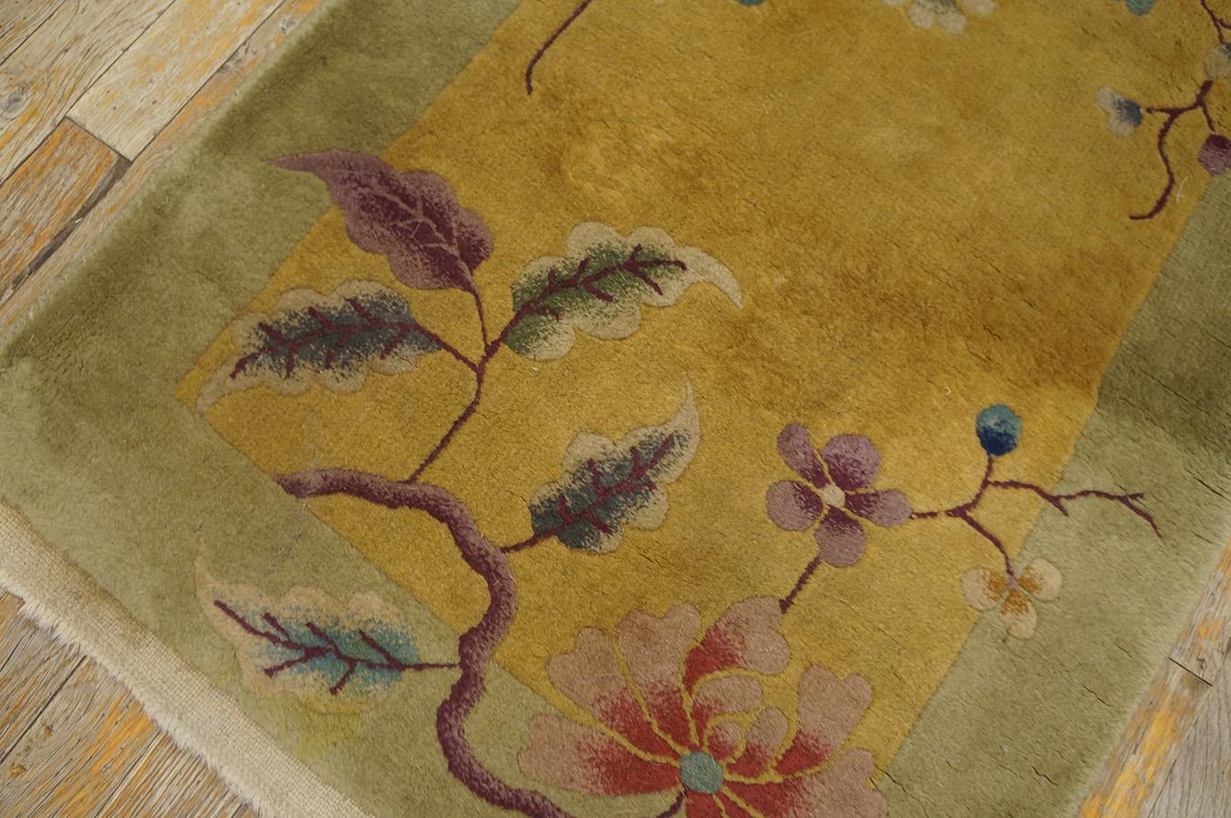 1920s Chinese Art Deco Carpet ( 2' x 3' - 60 x 90 ) For Sale 6