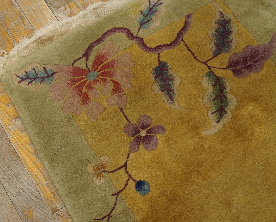 1920s Chinese Art Deco Carpet ( 2' x 3' - 60 x 90 ) For Sale 1