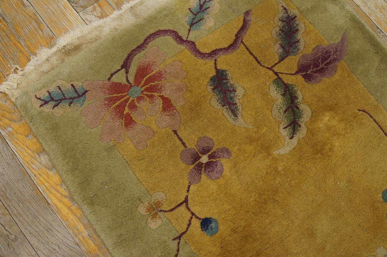 1920s Chinese Art Deco Carpet ( 2' x 3' - 60 x 90 ) For Sale 2