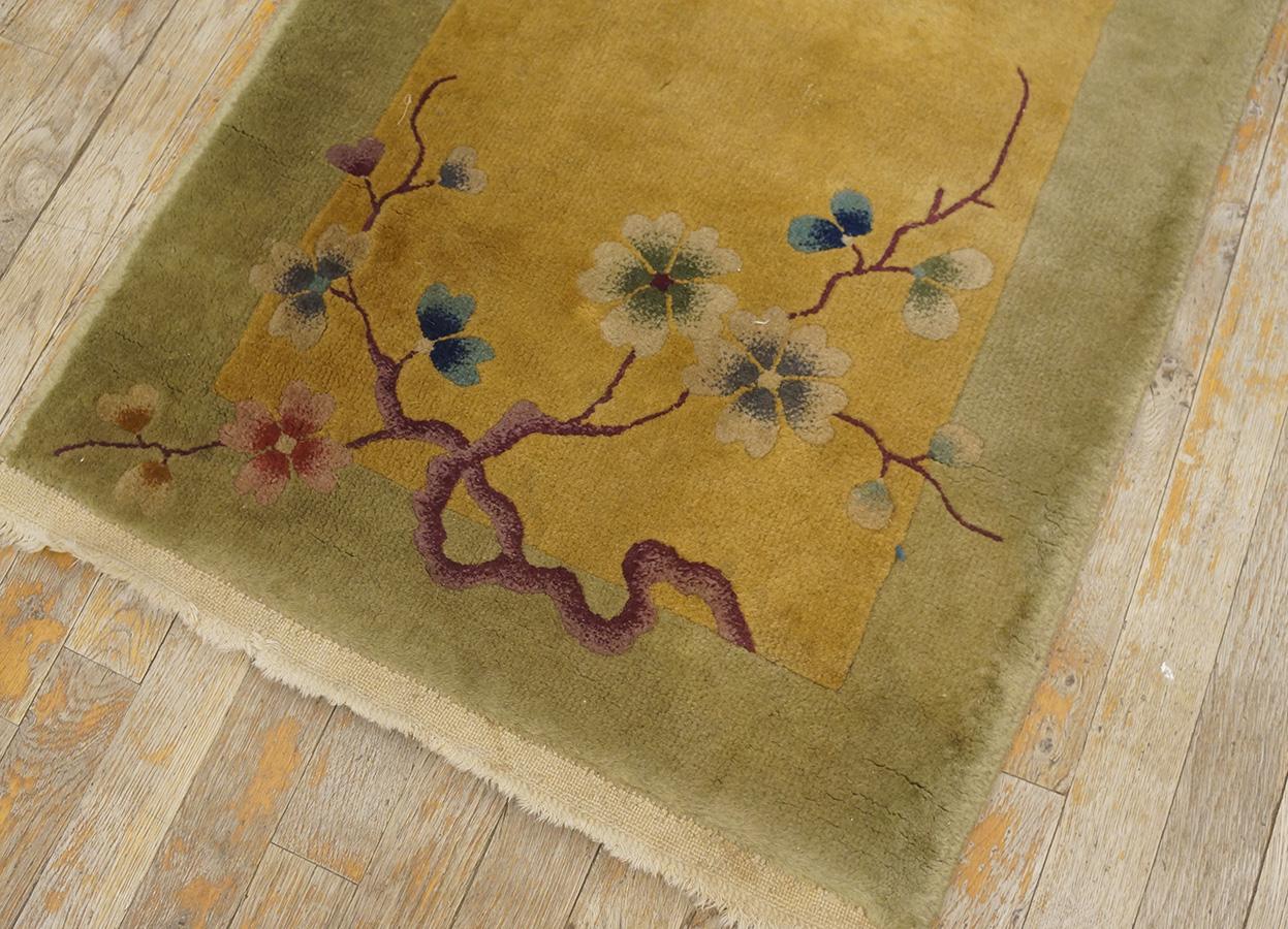 1920s Chinese Art Deco Carpet ( 2' x 3' - 60 x 90 ) For Sale 3