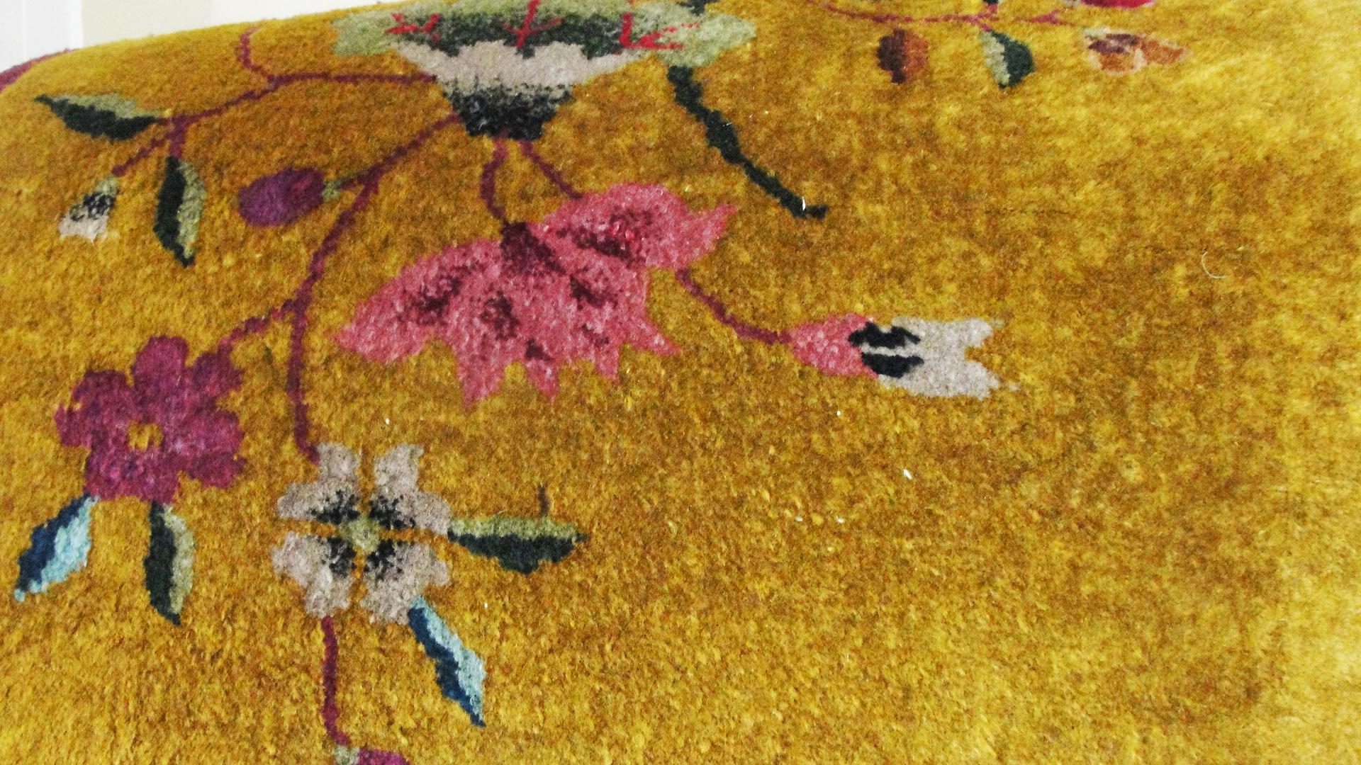 Antique Art Deco Chinese Rug Gold 2