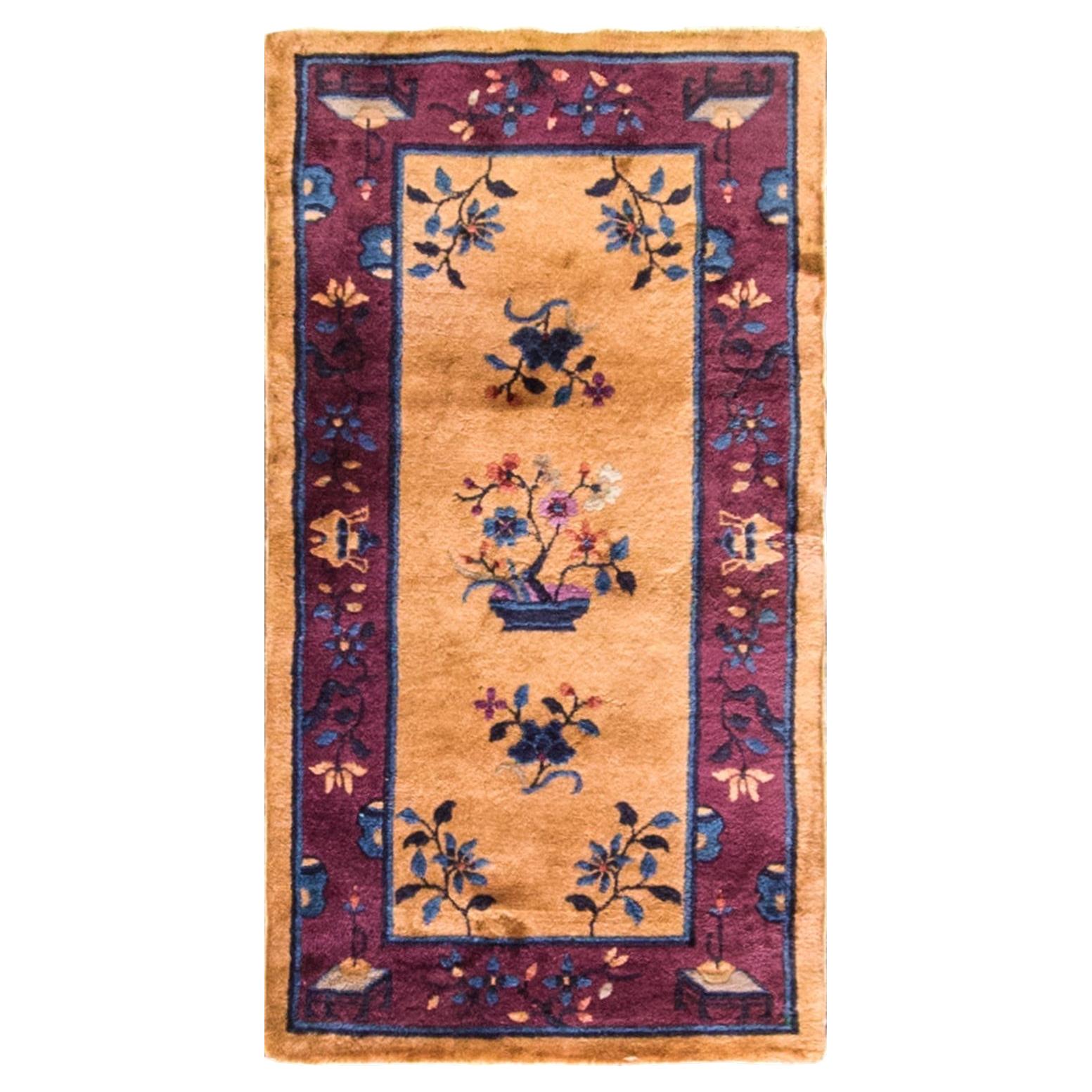 Antique Art Deco Chinese Rug, c-1920 For Sale