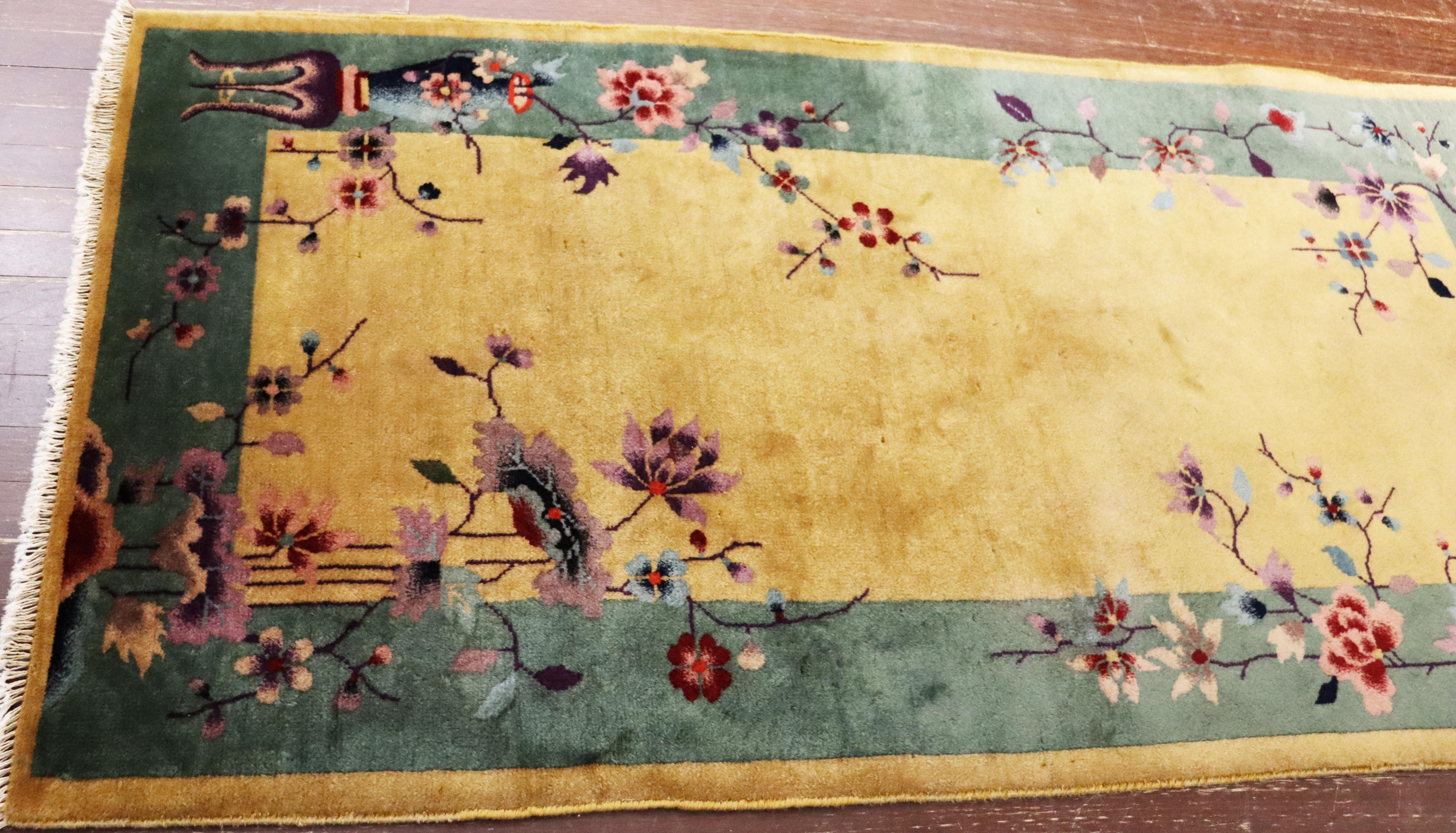 Antique Art Deco Chinese Rug, Great Colors 2
