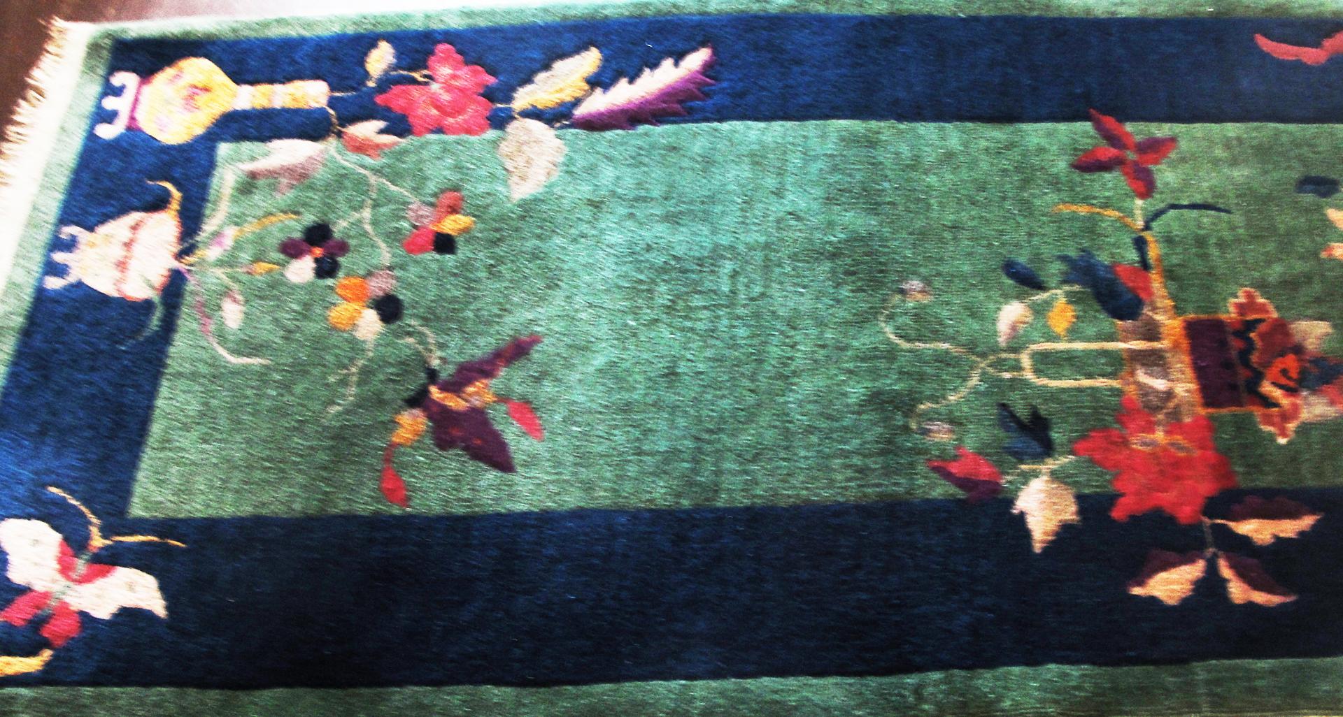 Wool Antique Art Deco Chinese Rug