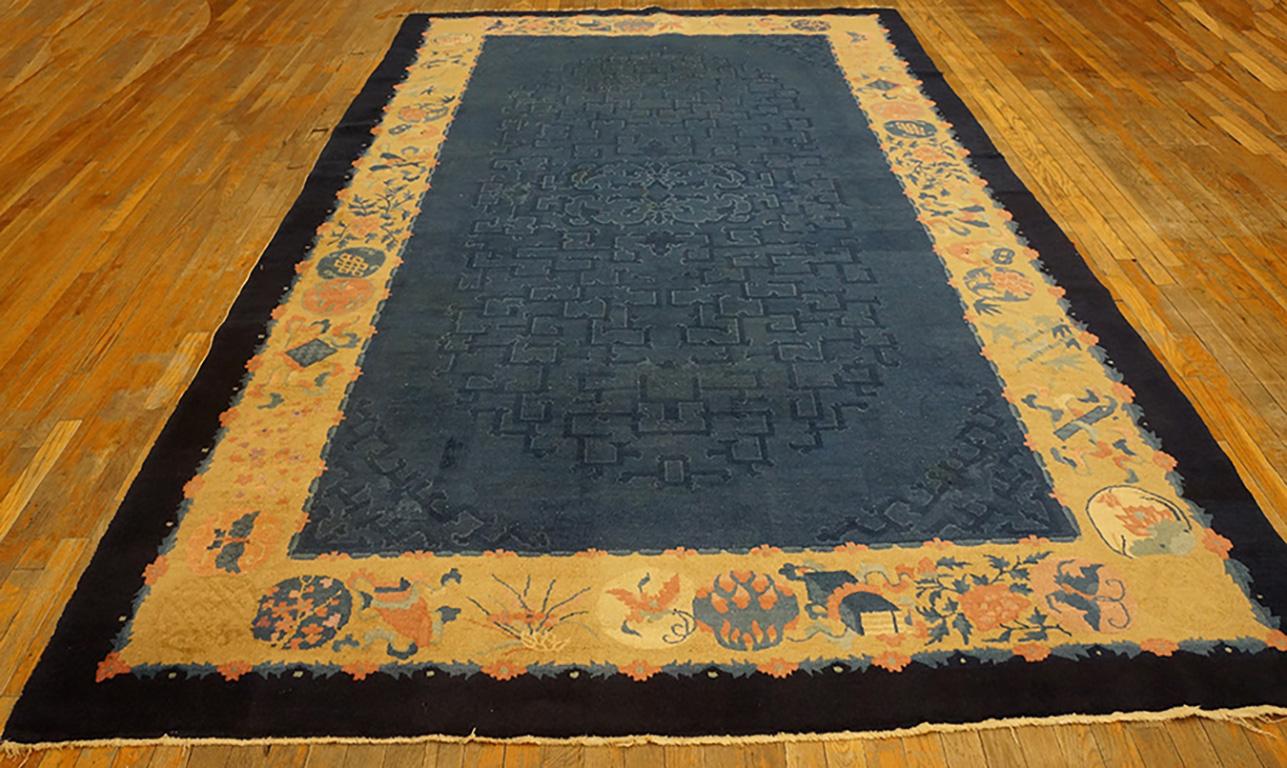 Hand-Knotted 1920s Chinese Peking Carpet ( 6' 10