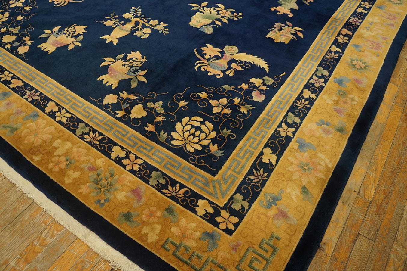 1920s Chinese Art Deco Carpet ( 8' 9'' x 11' 6'' - 266 x 350 cm ) For Sale 2