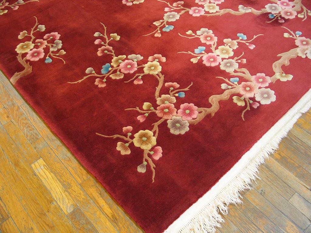 Early 20th Century 1930s Chinese Art Deco Carpet ( 8' x 10'2