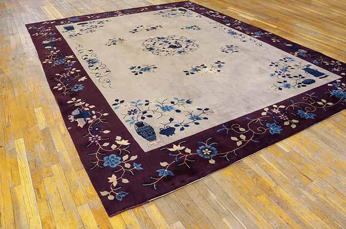 Hand-Knotted Antique Art Deco Chinese Rug For Sale