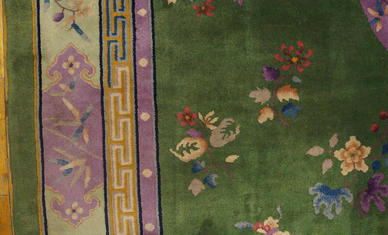 Wool 1920s Chinese Art Deco Carpet ( 8'9