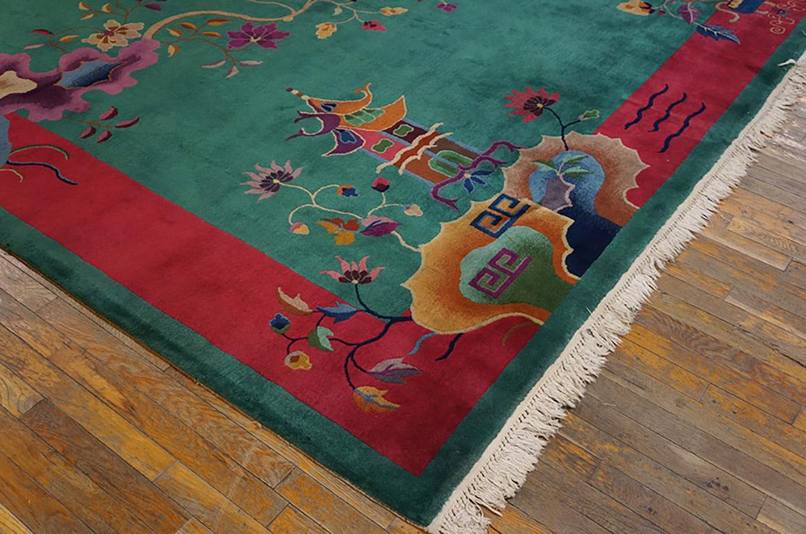 1920s Chinese Art Deco Carpet by Nichols Workshop ( 9'2