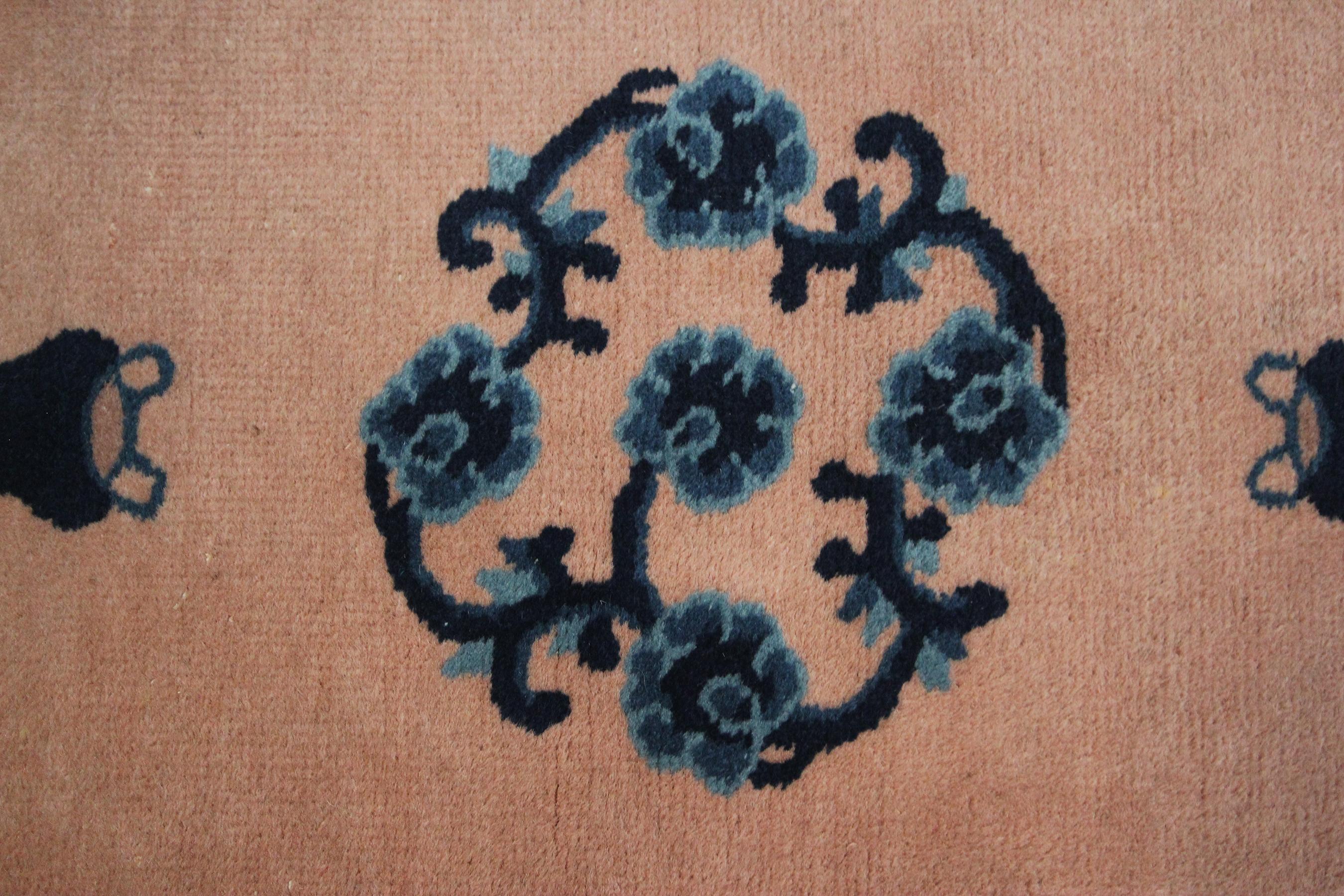 Antiker chinesischer Art-Déco-Teppich, antiker chinesischer Teppich, Art déco Peking (Handgeknüpft) im Angebot