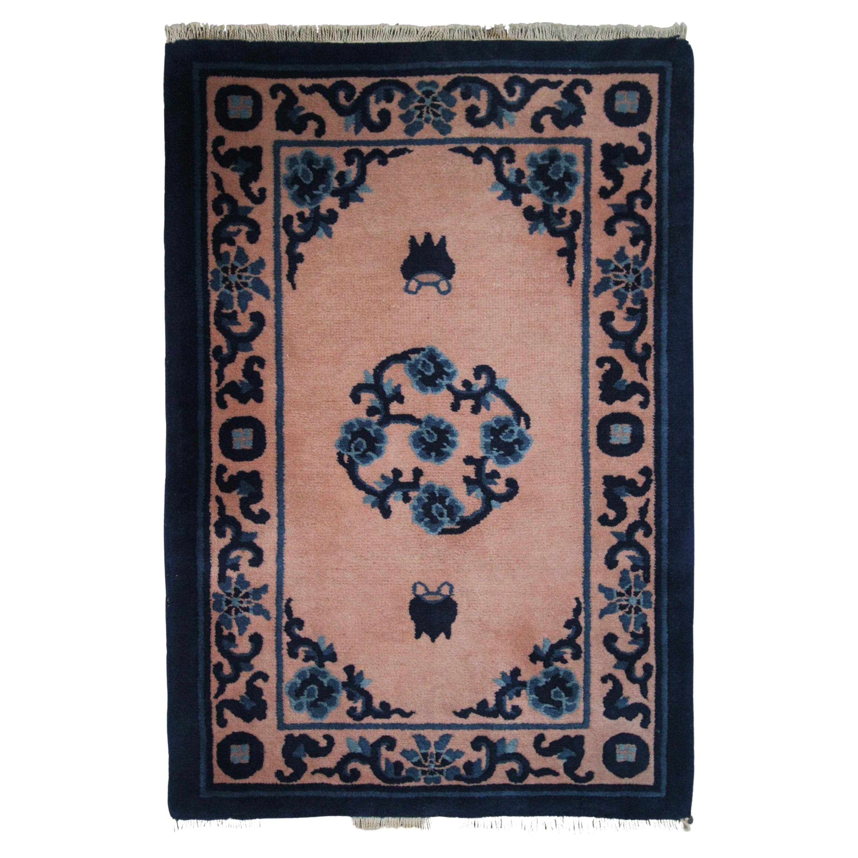 Antique Art Deco Chinese Rug Antique Chinese Rug Antique Art Deco Peking For Sale
