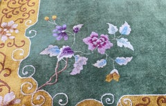 Antique Art Deco Chinese Rug, Butterfly Meet finely