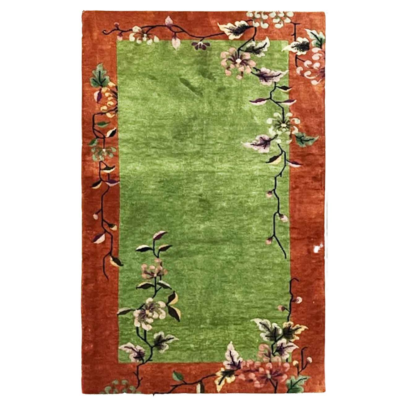 Antique Art Deco Chinese Rug, c-1920 For Sale