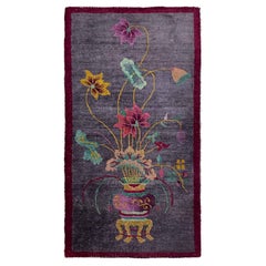 Antique Art Deco Chinese Rug, c-1920 AS IS Antique Art Deco Chinese Rug, c-1920 AS IS