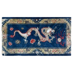 Antique Art Deco Chinese Rug, Dragon Rug, c-1900, AS IS