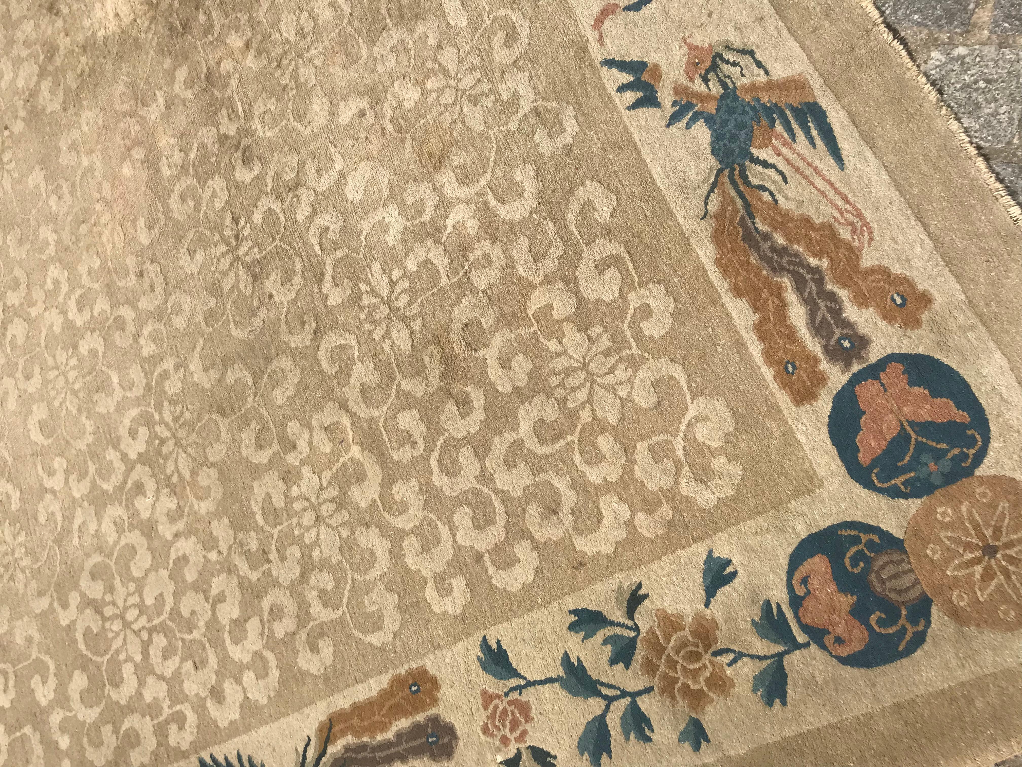 Antique Art Deco Chinese Rug 3