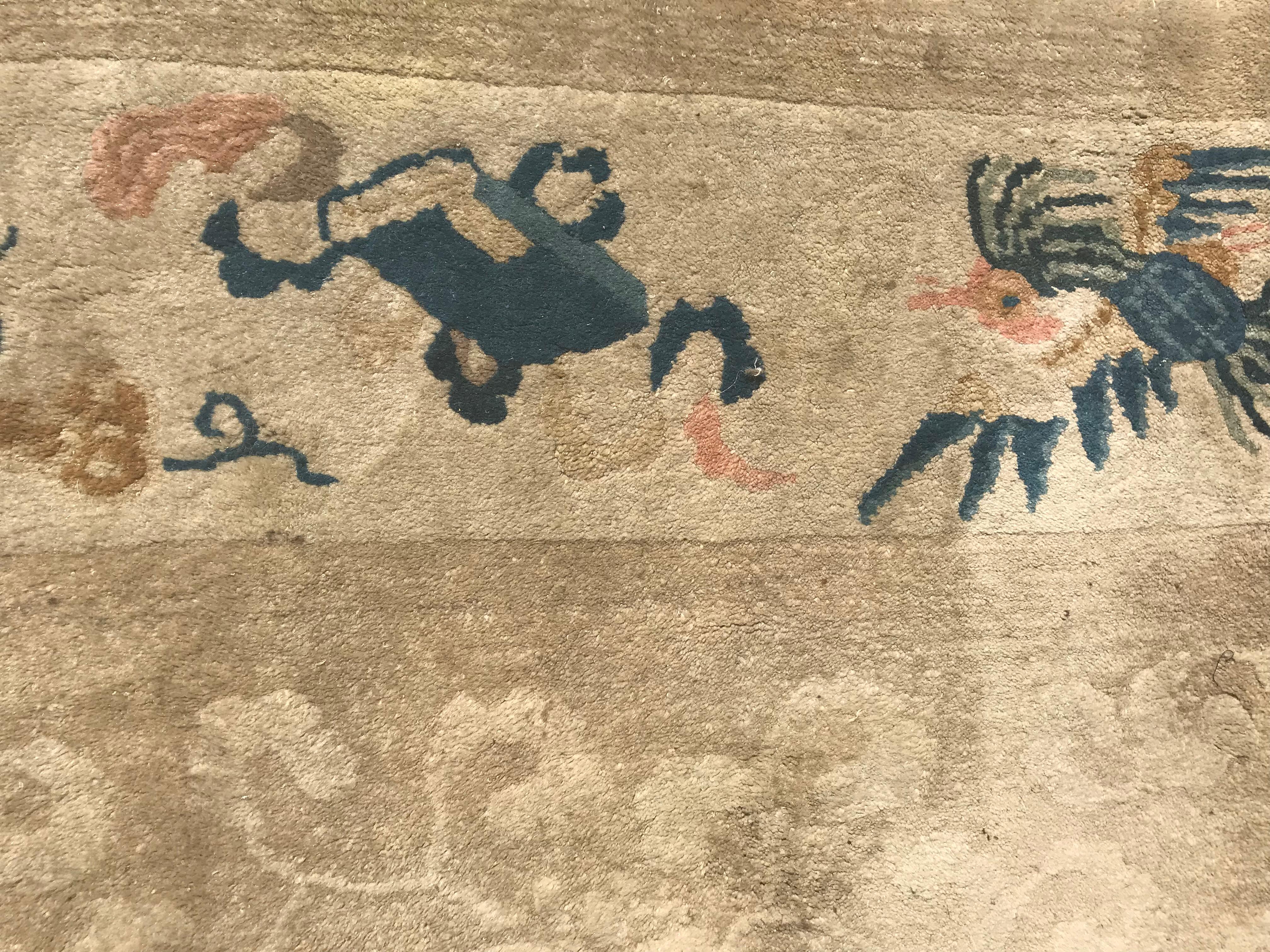 Antique Art Deco Chinese Rug 8