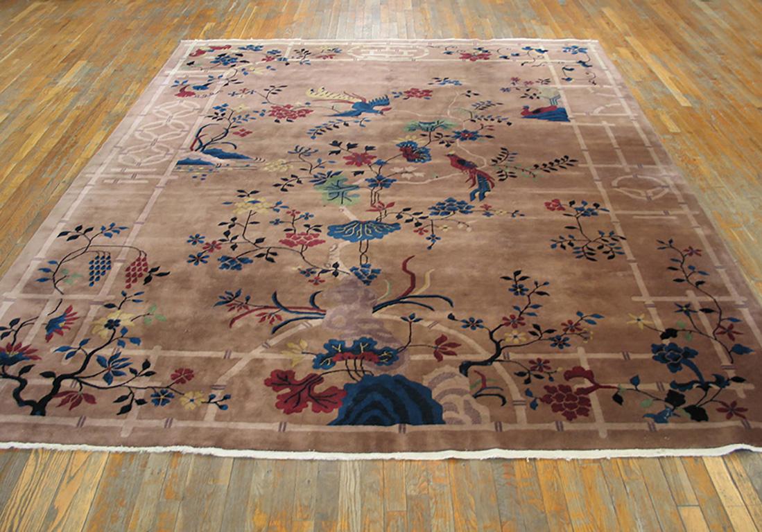 Antique Art Deco Chinese rug, measures: 9'0
