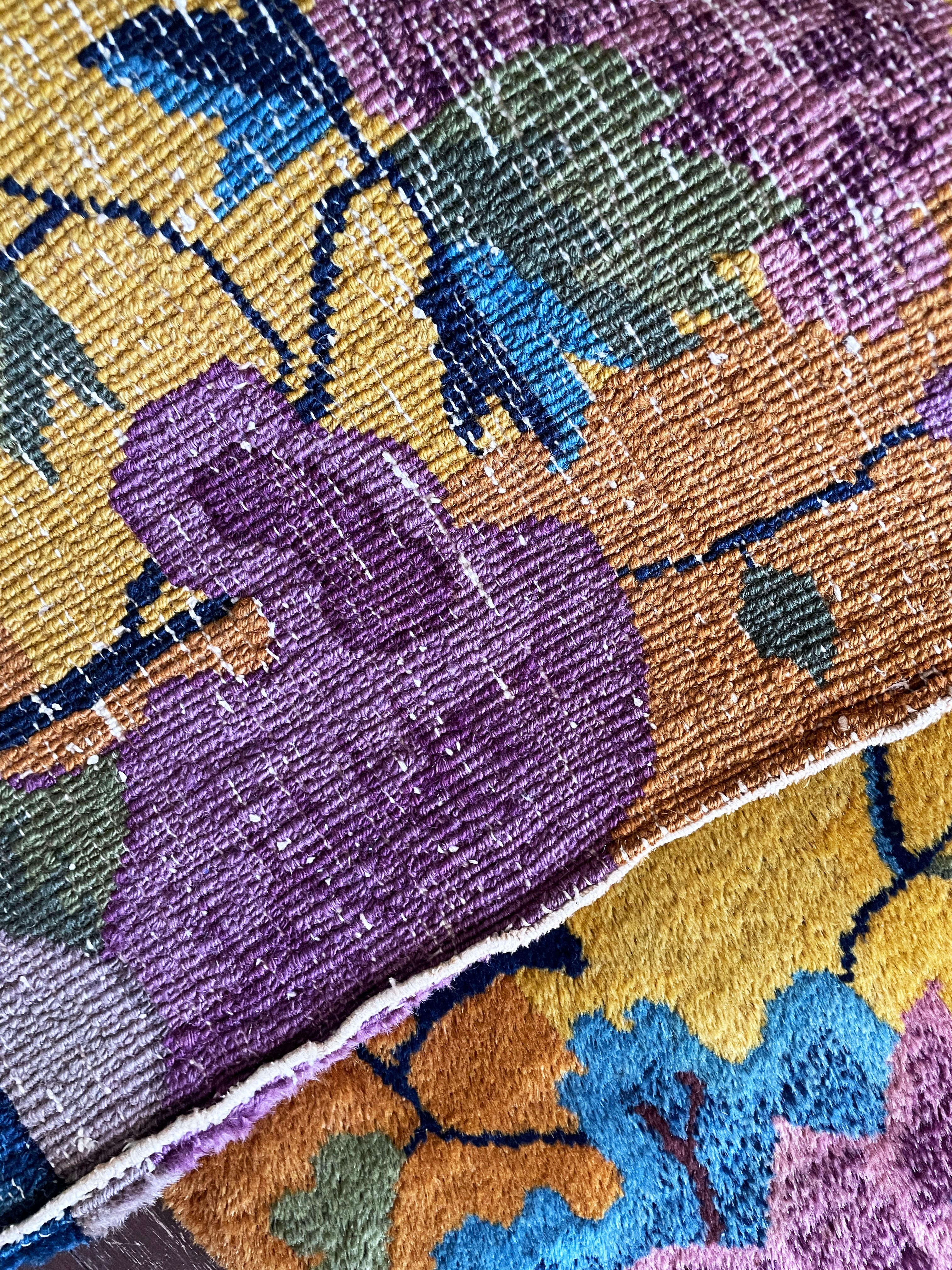 Art Deco Antique Art deco Chinese Rug For Sale