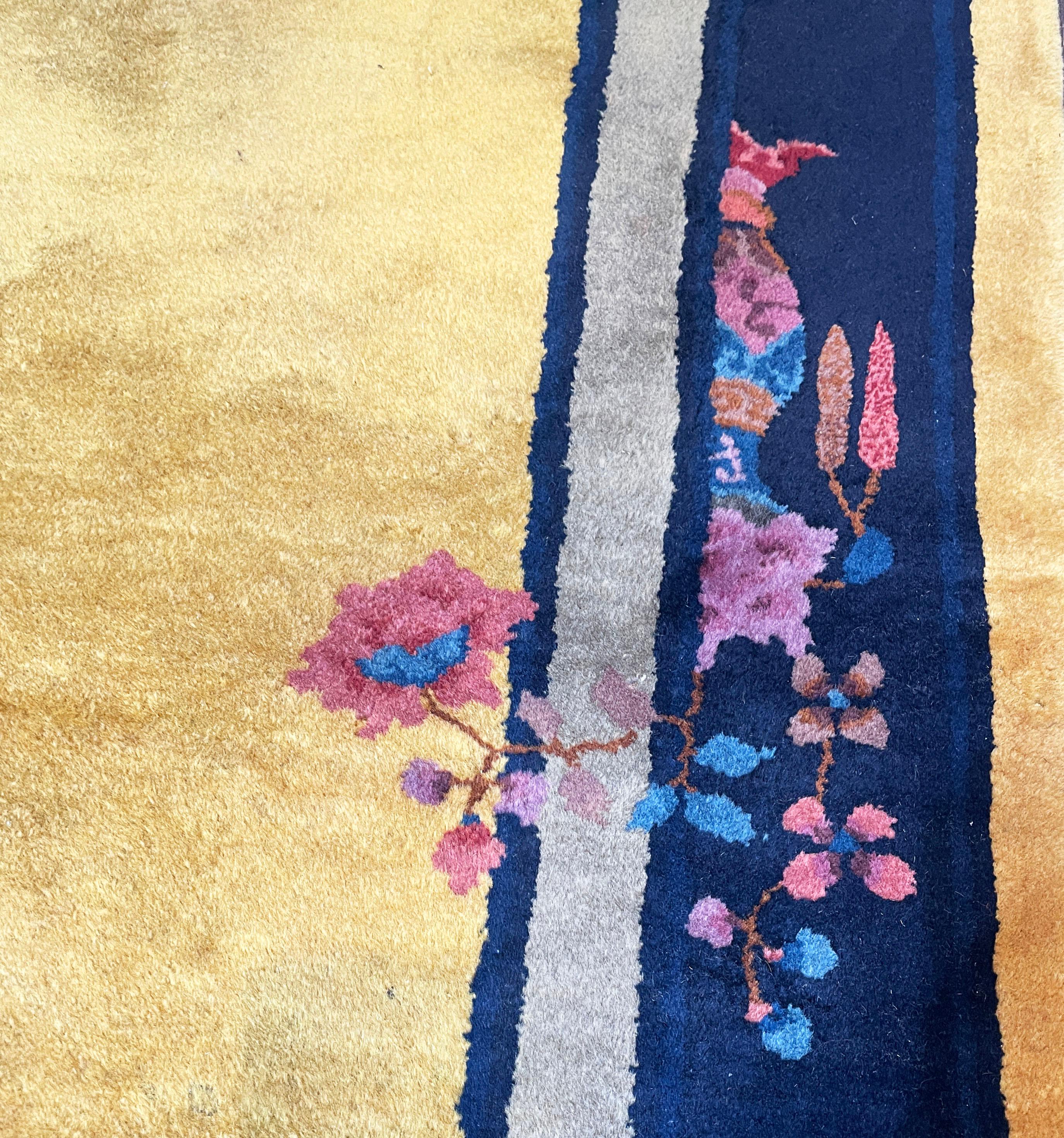 Tapis chinois Art déco ancien Excellent état - En vente à Evanston, IL