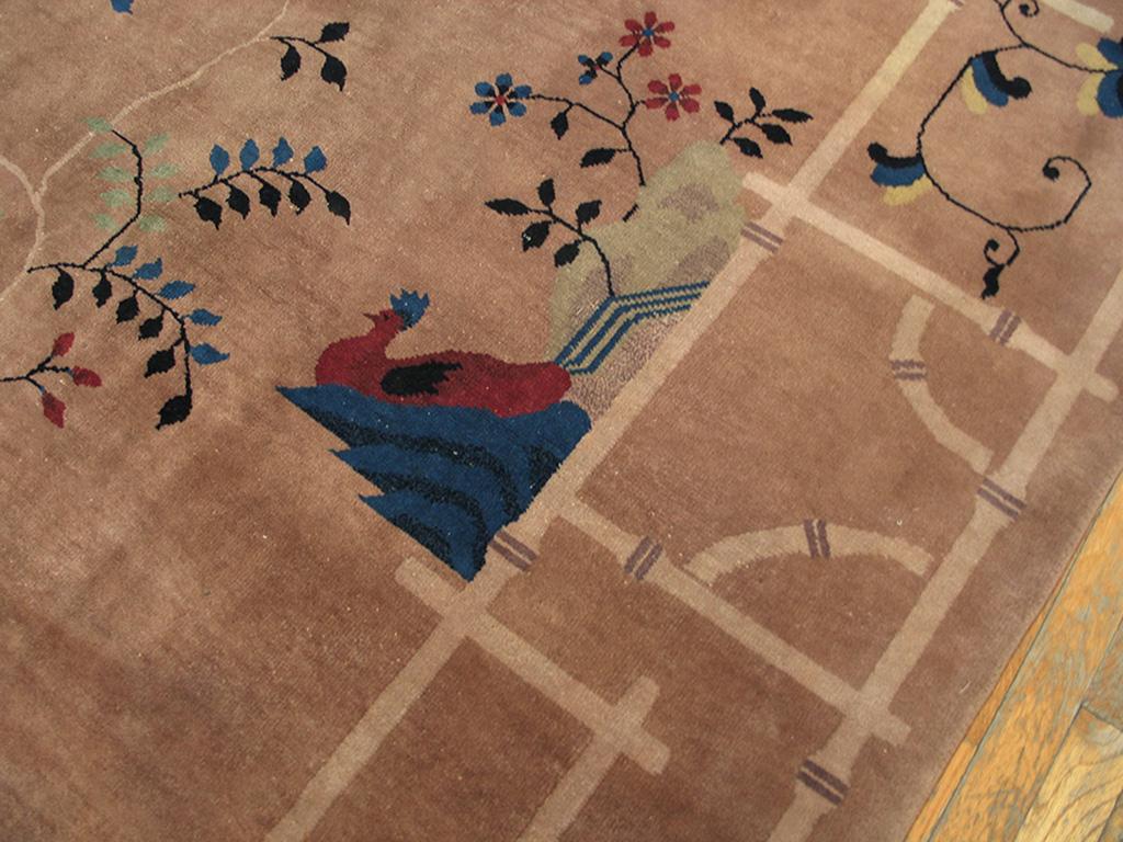 Early 20th Century Antique Art Deco Chinese Rug 9' 0