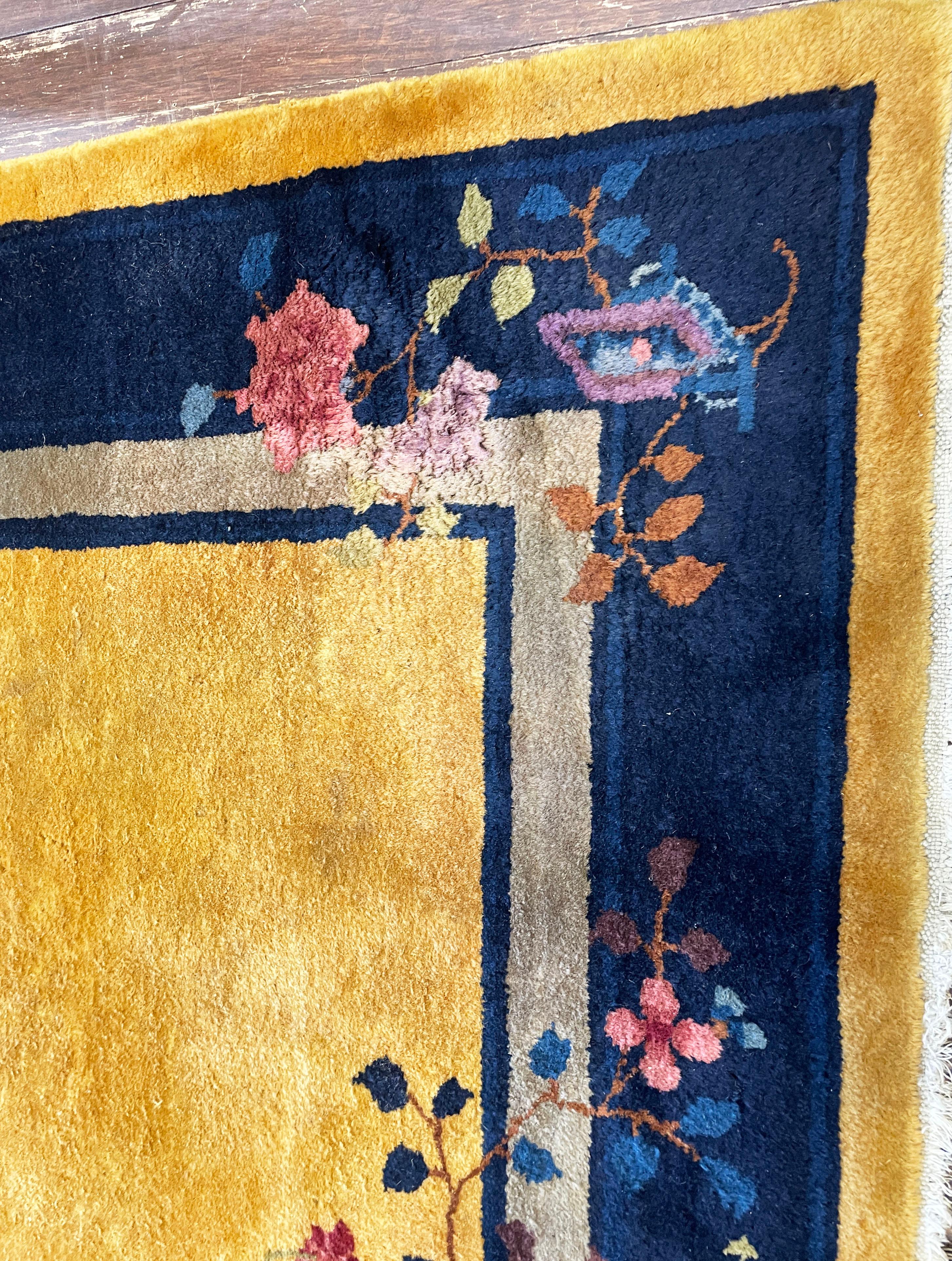 Tapis chinois Art déco ancien en vente 1