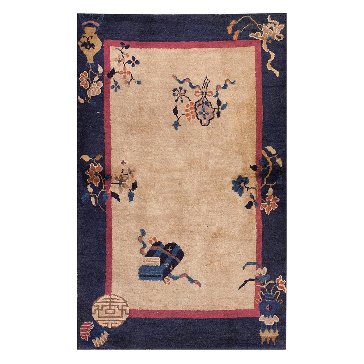Antique Art Deco Chinese Rug For Sale