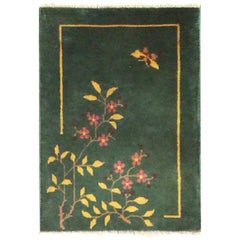 Antique Art Deco Chinese Rug, Home of Butterfly
