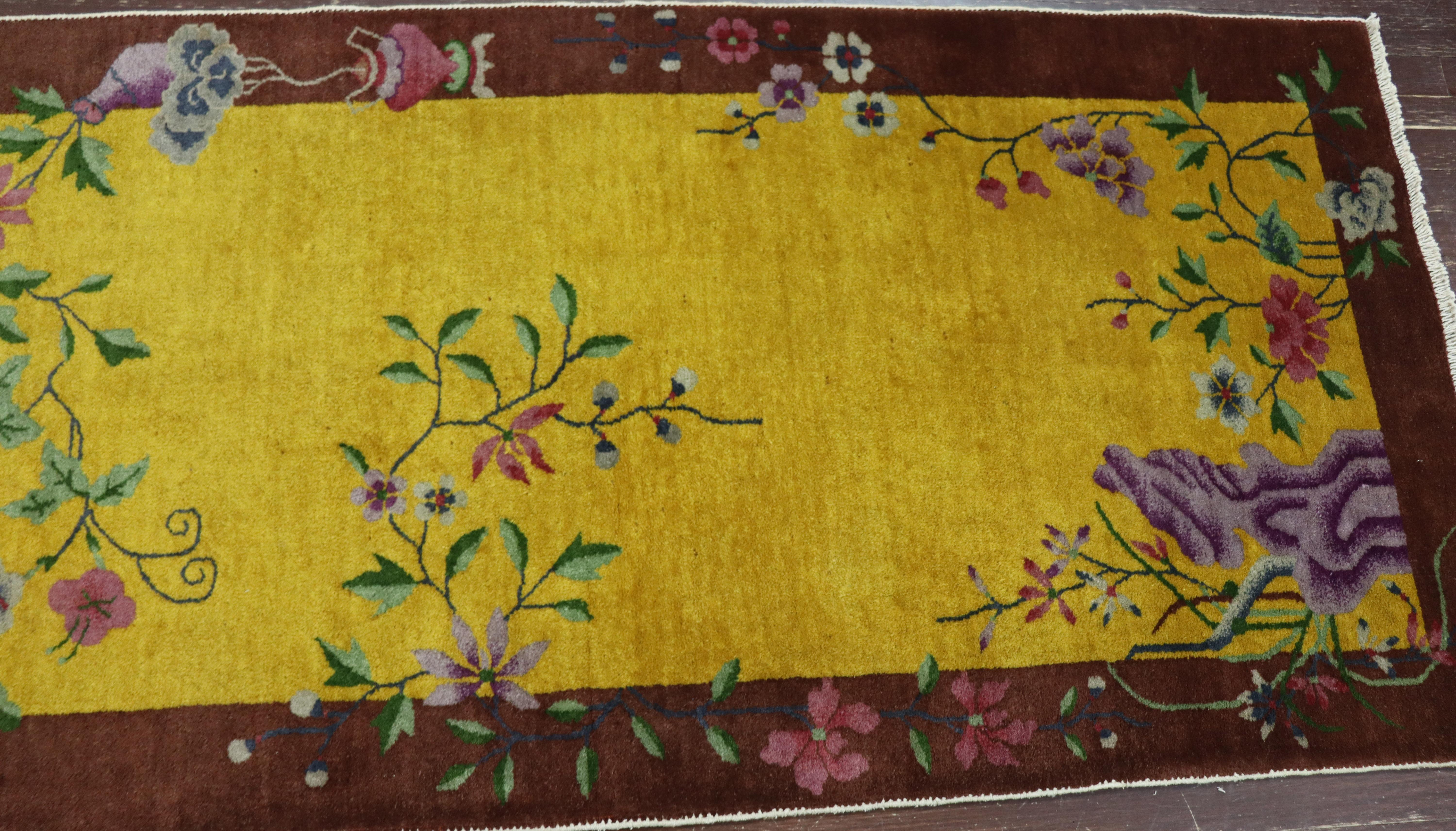 20th Century Antique Art Deco Chinese Rug, The Golden Dynasty