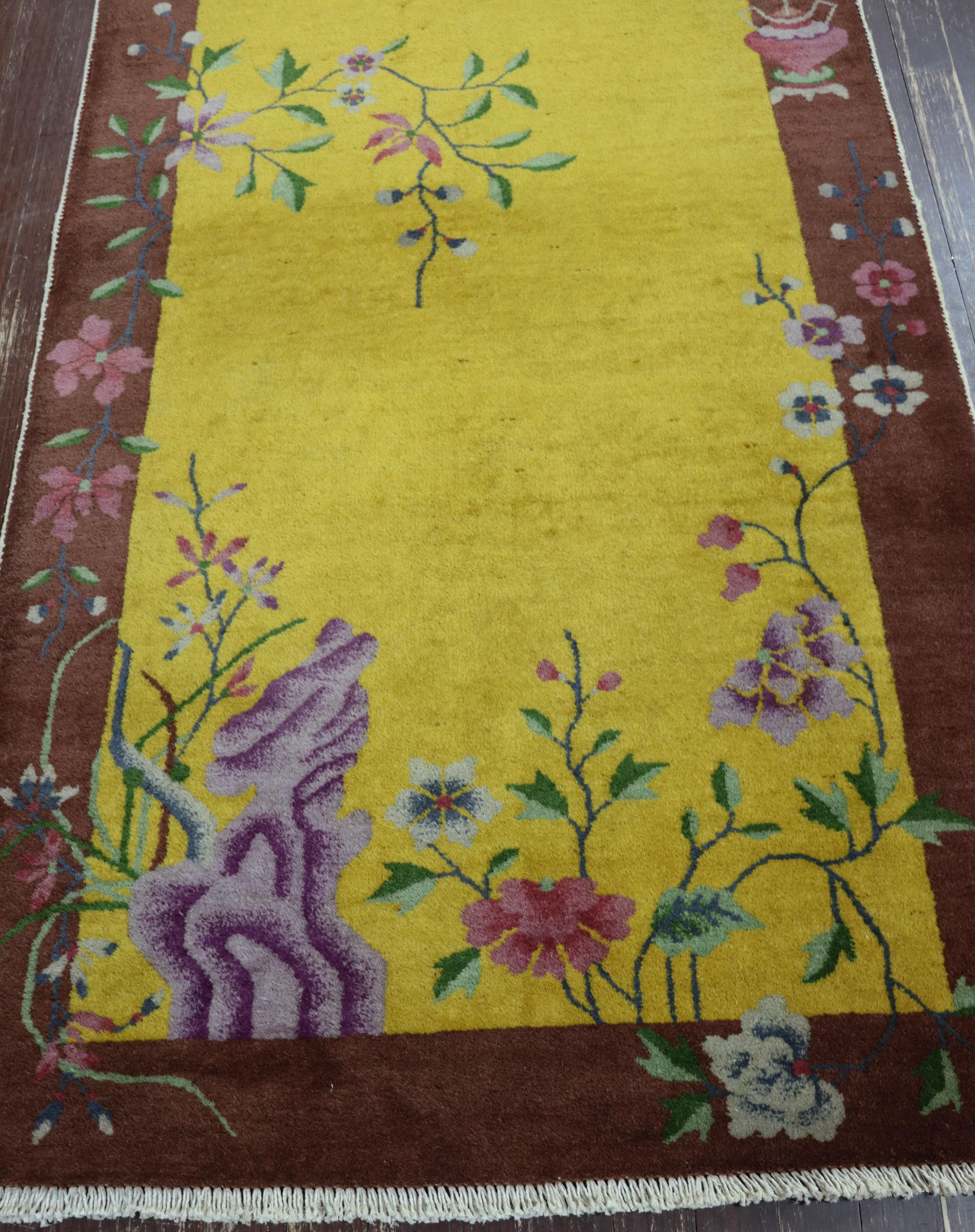 Antique Art Deco Chinese Rug, The Golden Dynasty 2