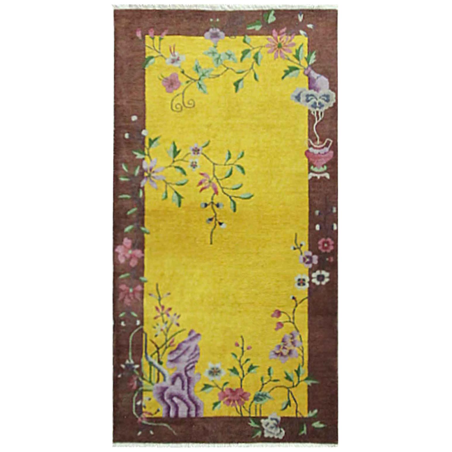 Antique Art Deco Chinese Rug, The Golden Dynasty
