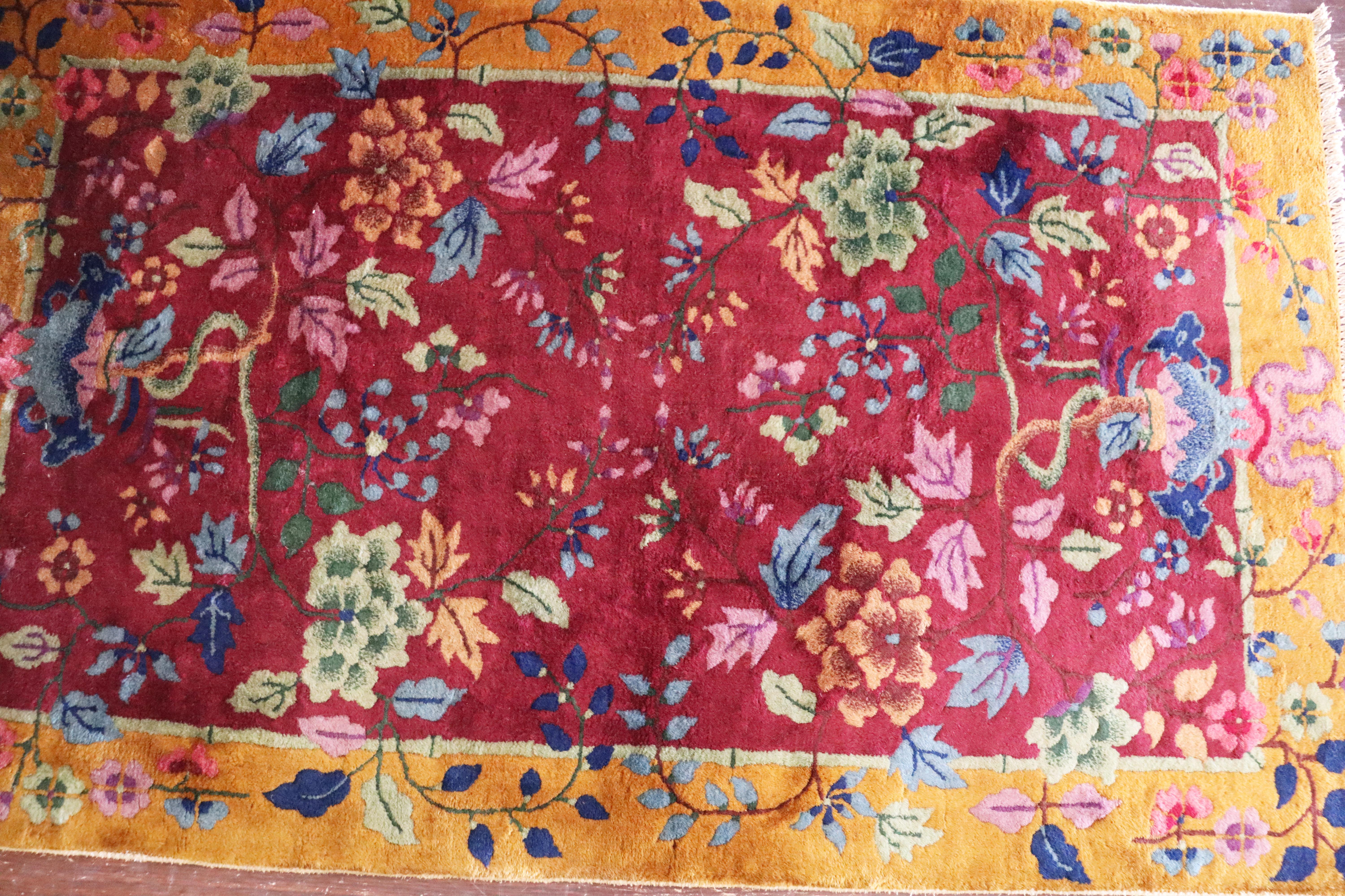 20th Century Antique Art Deco Chinese Rug, the Paradise