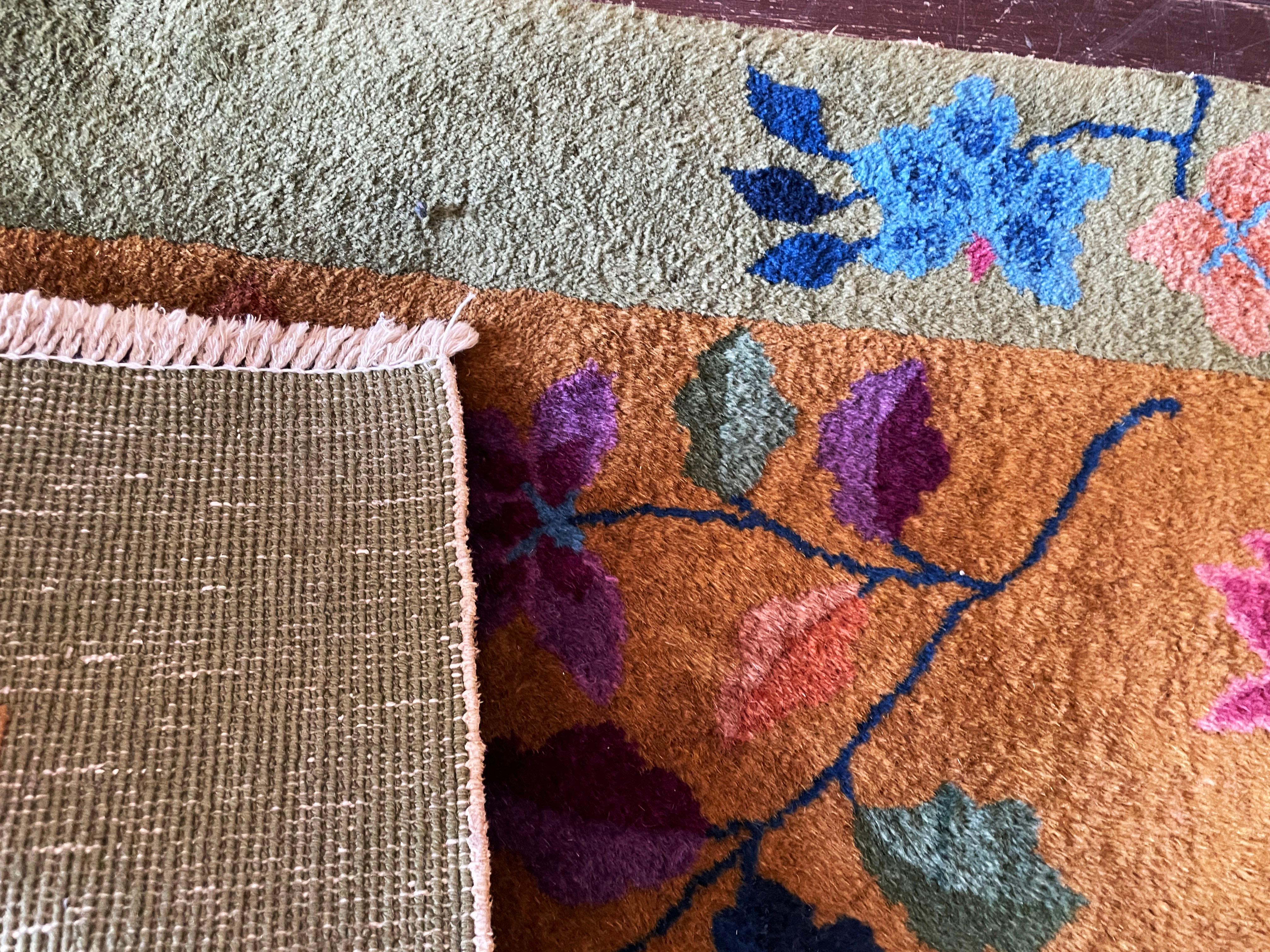 20th Century Antique Art deco Chinese Rugs For Sale
