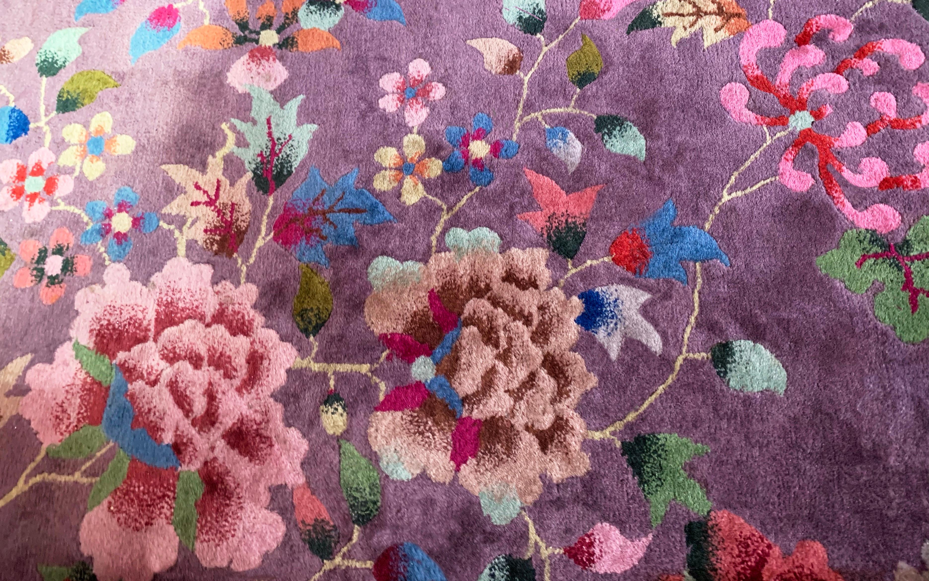 purple floral rugs