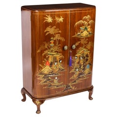 Used Art Deco Chinoiserie Cocktail Cabinet Dry Bar Harrods Early 20th Century