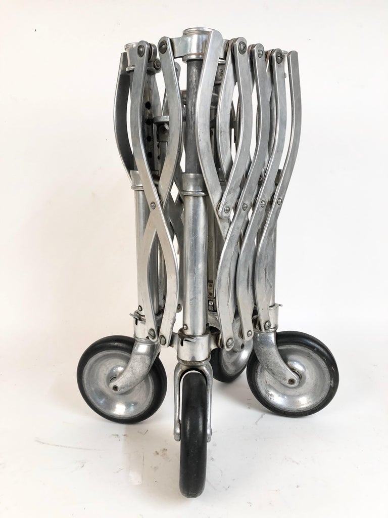 Antique Art Deco Chrome-Plated Coffin Cart Coffee Table ...