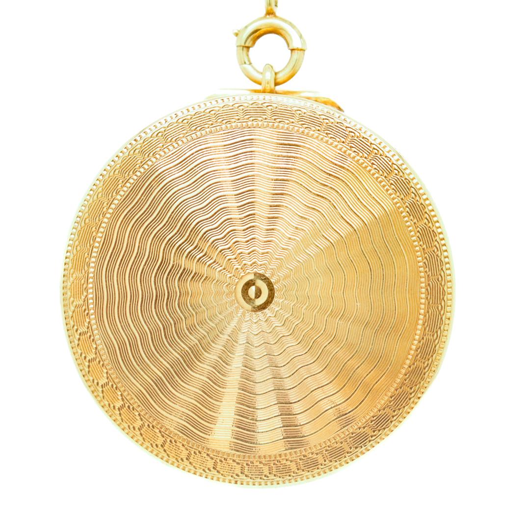 Arte Antiques Art Deco Circulaire en or 14k pour doigt de femme Compact en vente 10