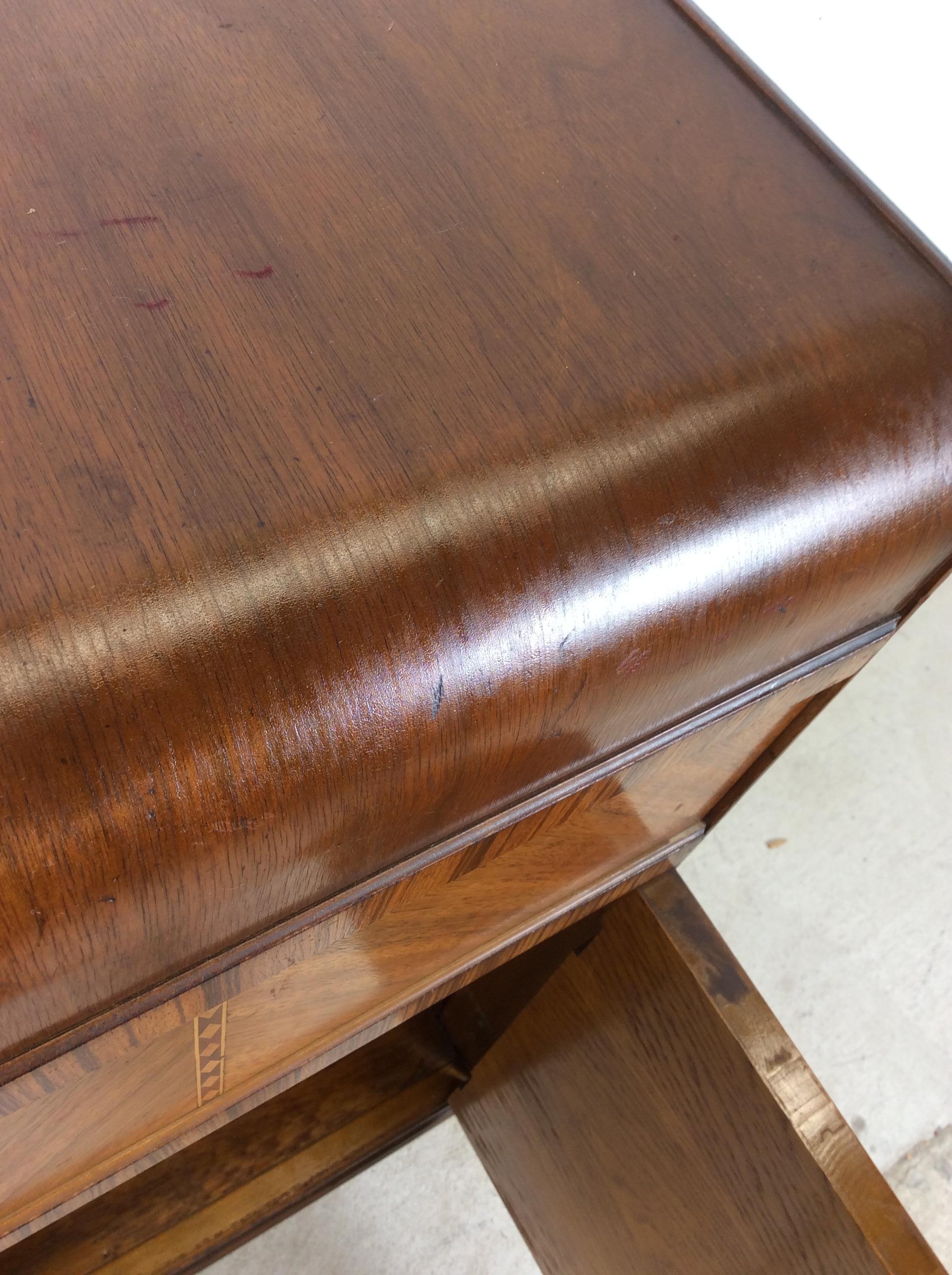 Antica credenza compatta Art Deco con piano a cascata in vendita 5