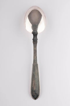 Antique Art Deco Copenhagen Danish Serving Silver Spoon Christian F. Heise