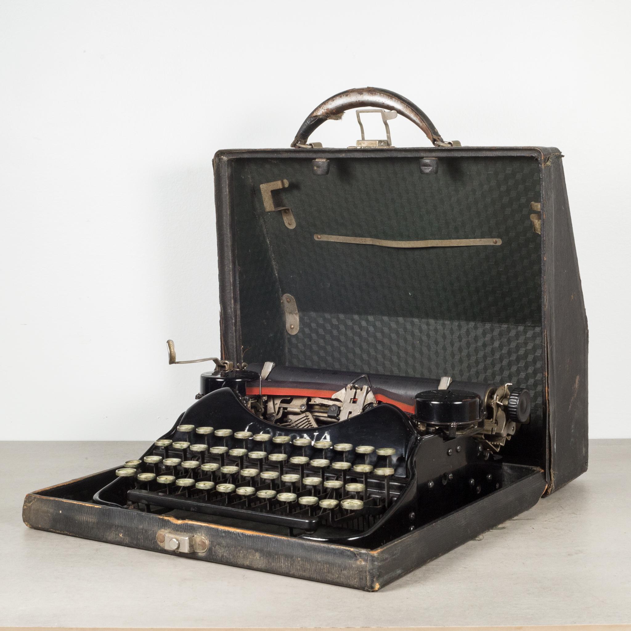Industrial Antique Art Deco Corona 4 Portable Typewriter, c.1925