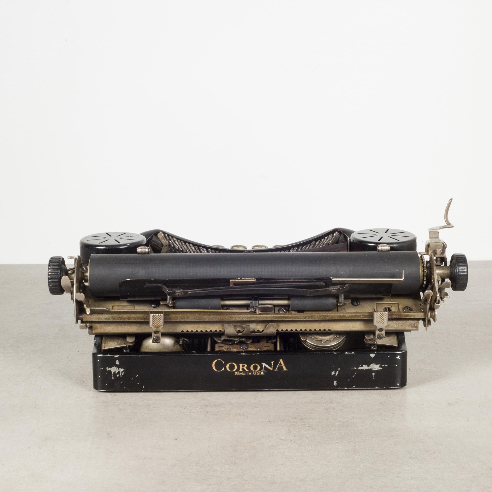 Antique Art Deco Corona 4 Portable Typewriter, c.1925 1