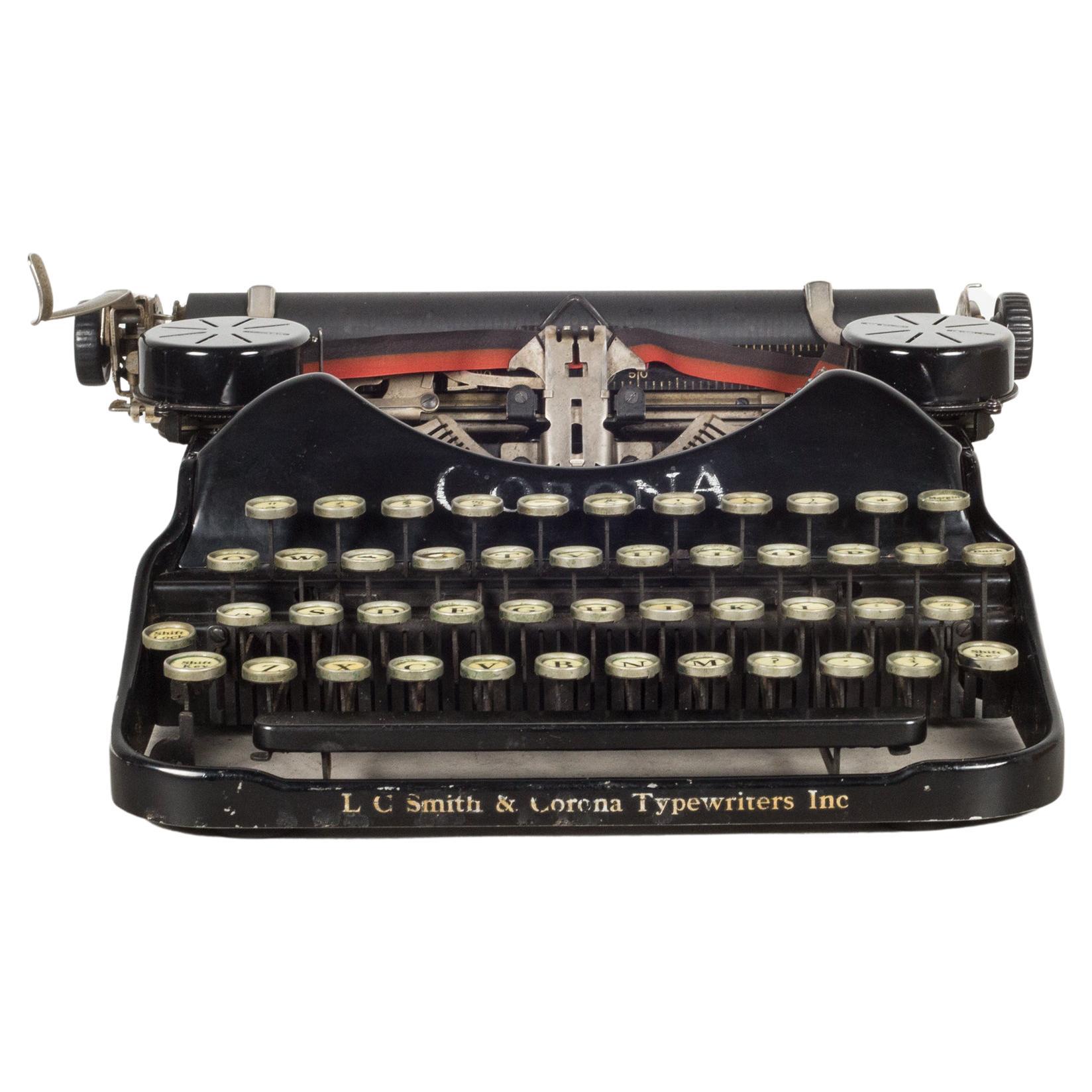 Antique Art Deco Corona 4 Portable Typewriter, c.1925